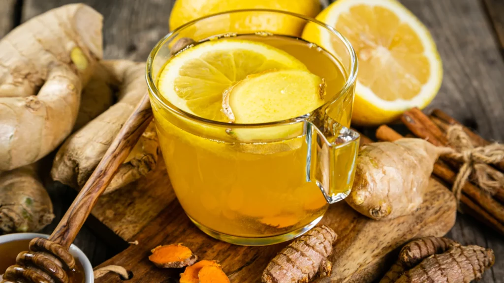 benefits of turmeic tea with lemon honey and ginger