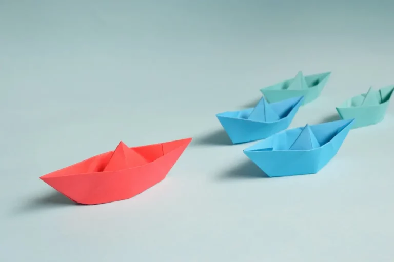 ships lined up behind a quality leader